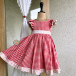 Load image into Gallery viewer, Little checks &amp; polka dress
