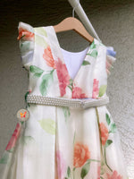 Load image into Gallery viewer, Floral Symphony Pearl Dress- Ivory
