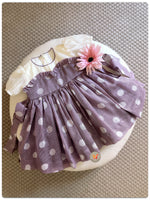 Load image into Gallery viewer, Sweetheart Neck Lavender Polka Frock
