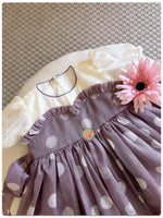 Load image into Gallery viewer, Sweetheart Neck Lavender Polka Frock
