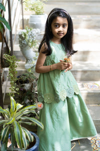 The Phool Sharara Set - Spring Green