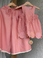 Load image into Gallery viewer, The Phool Sharara Set - Peach
