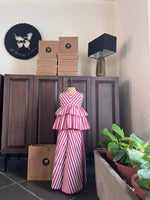 Load image into Gallery viewer, Striped Sharara Set - Red
