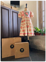 Load image into Gallery viewer, Rose Schiffly Dress- oatmeal
