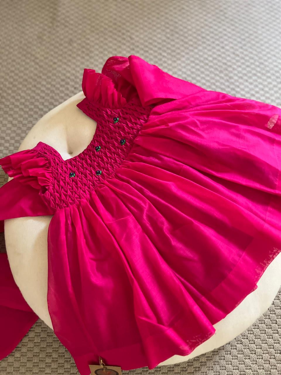 Honeycomb Bunny Tie Dress- Rani
