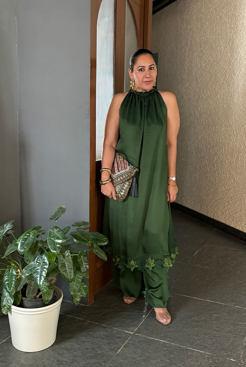 Halter Cord Set-Emerald
