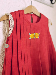 Box pleat tunic - Watermelon
