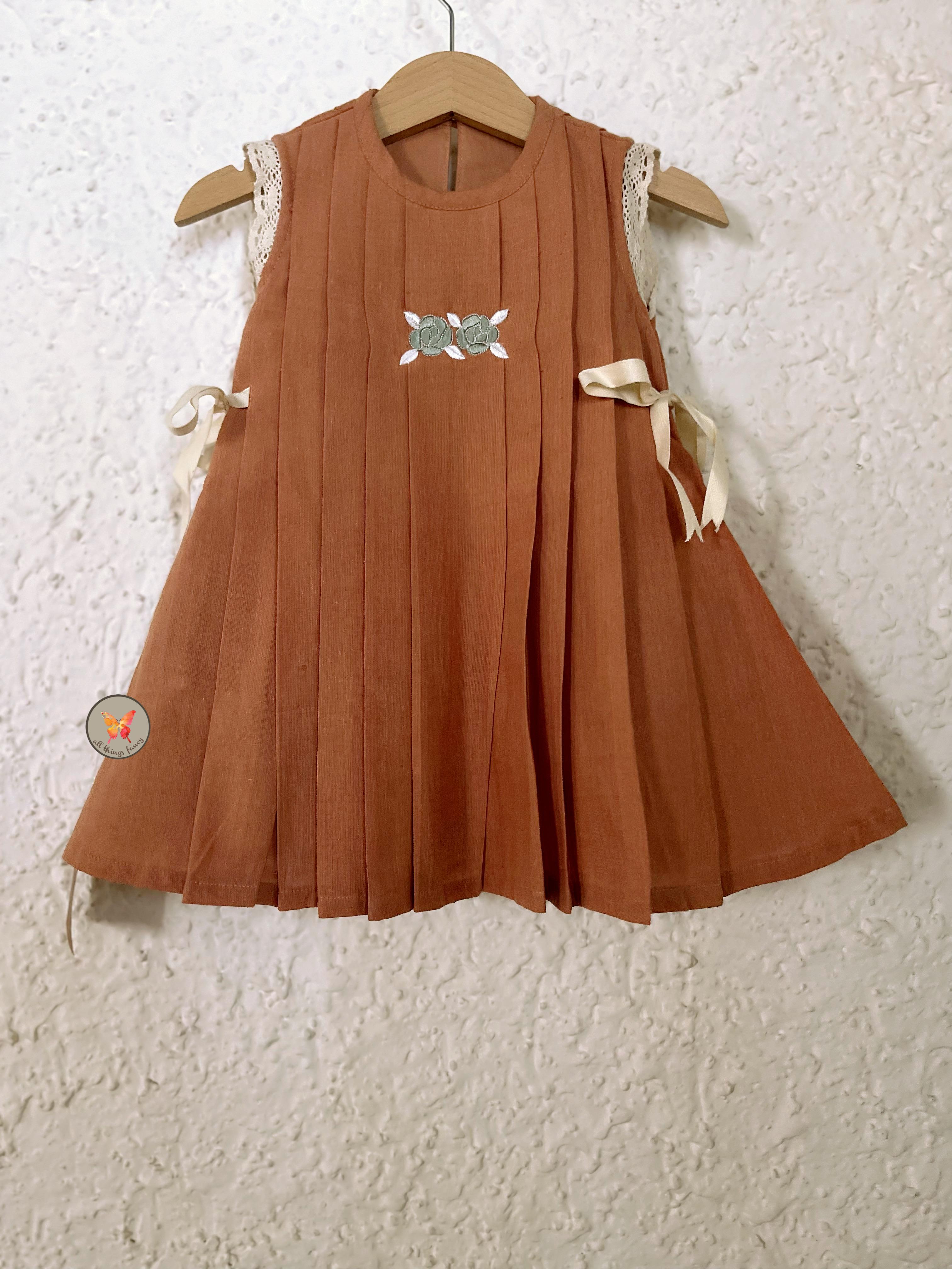 Box pleat tunic -Musk