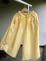 Load image into Gallery viewer, Polka Honeycomb blouse with pants - Yellow
