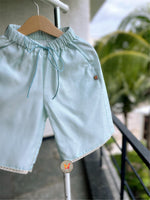 Load image into Gallery viewer, Polka Honeycomb blouse and pants - Sky
