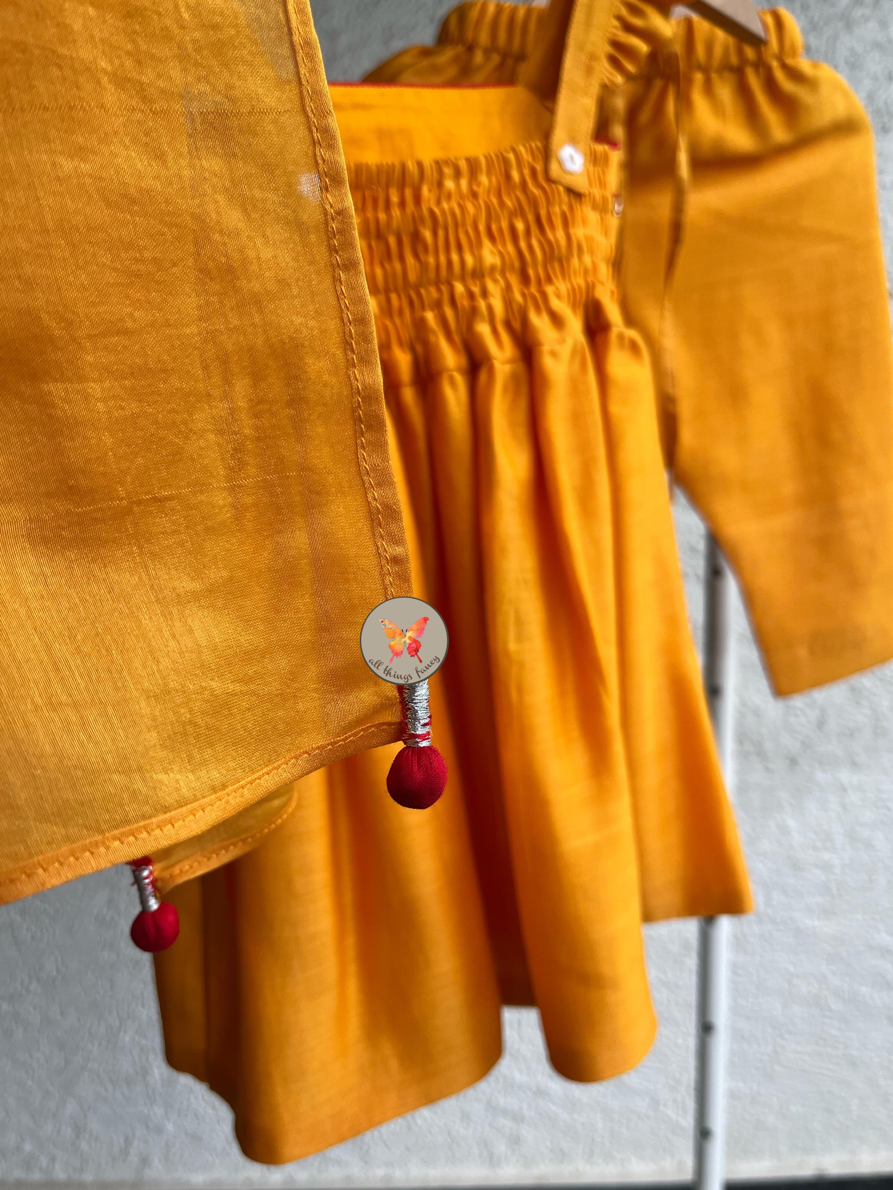 Zardozi Suit Set- Orange