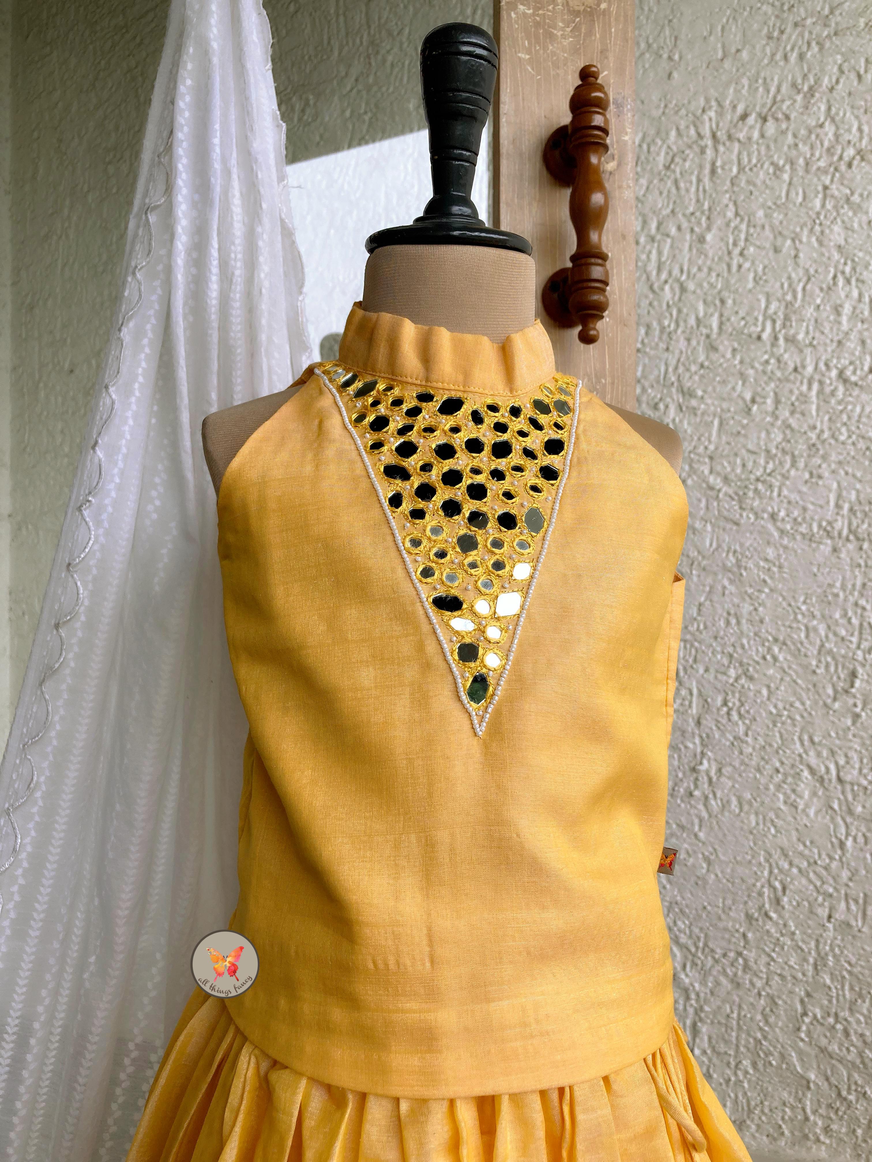 Mirror Lehenga - orange