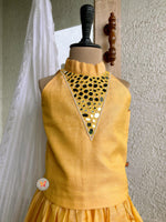 Load image into Gallery viewer, Mirror Lehenga - orange
