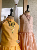 Load image into Gallery viewer, Mirror Lehenga - orange
