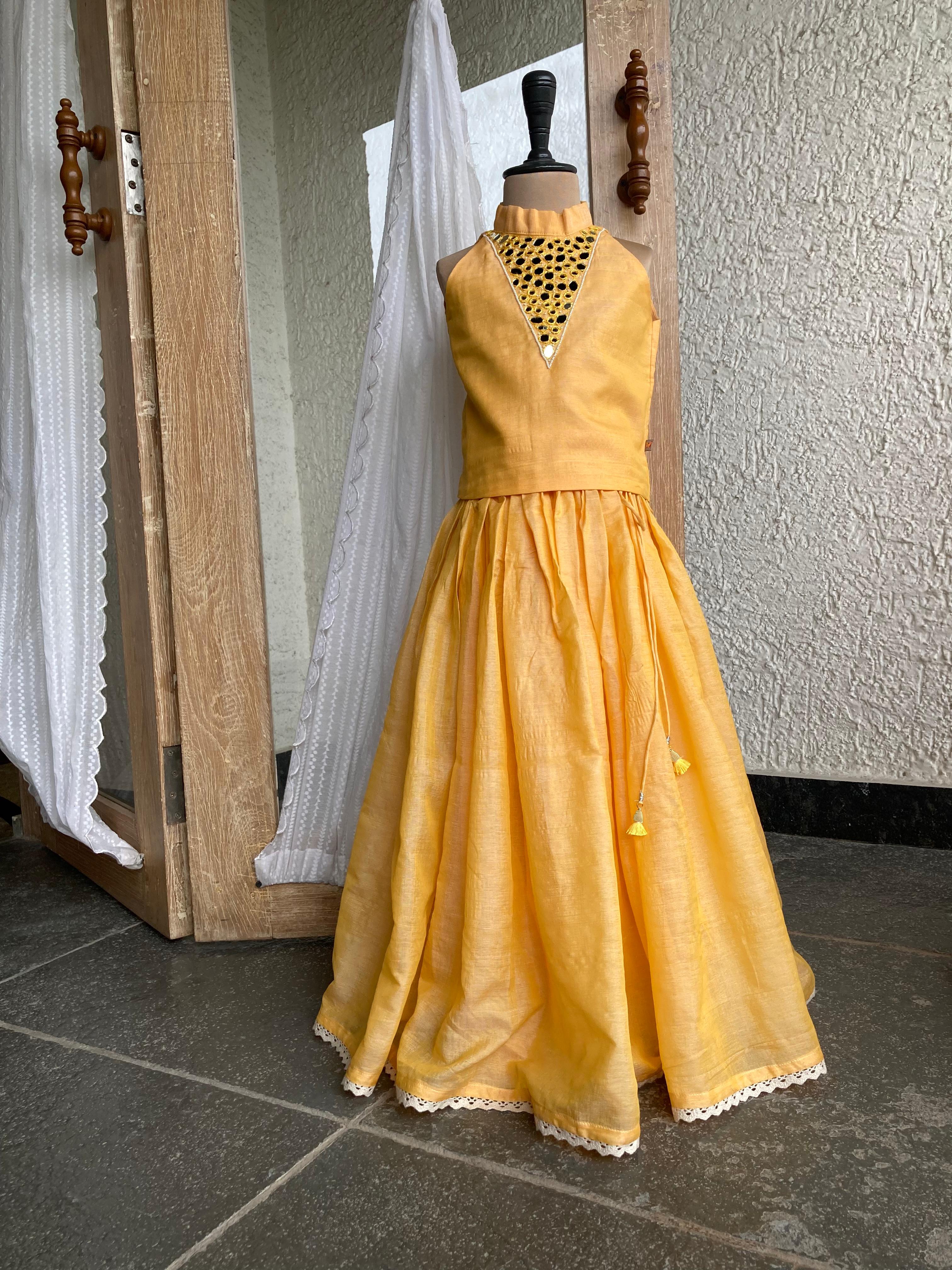 Mirror Lehenga - orange