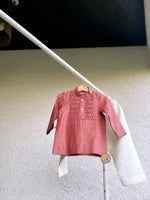 Load image into Gallery viewer, Honey comb kurta sei-Old rose
