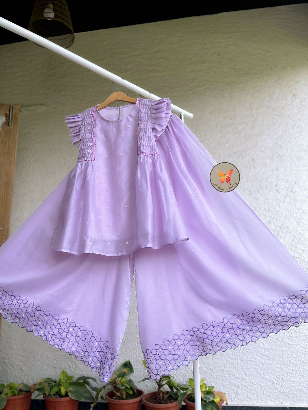 Geometric Sharara-Lavender