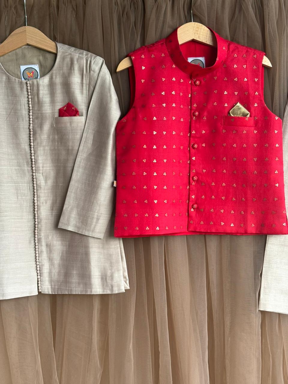 Chamak Tara Koti Set- Laal