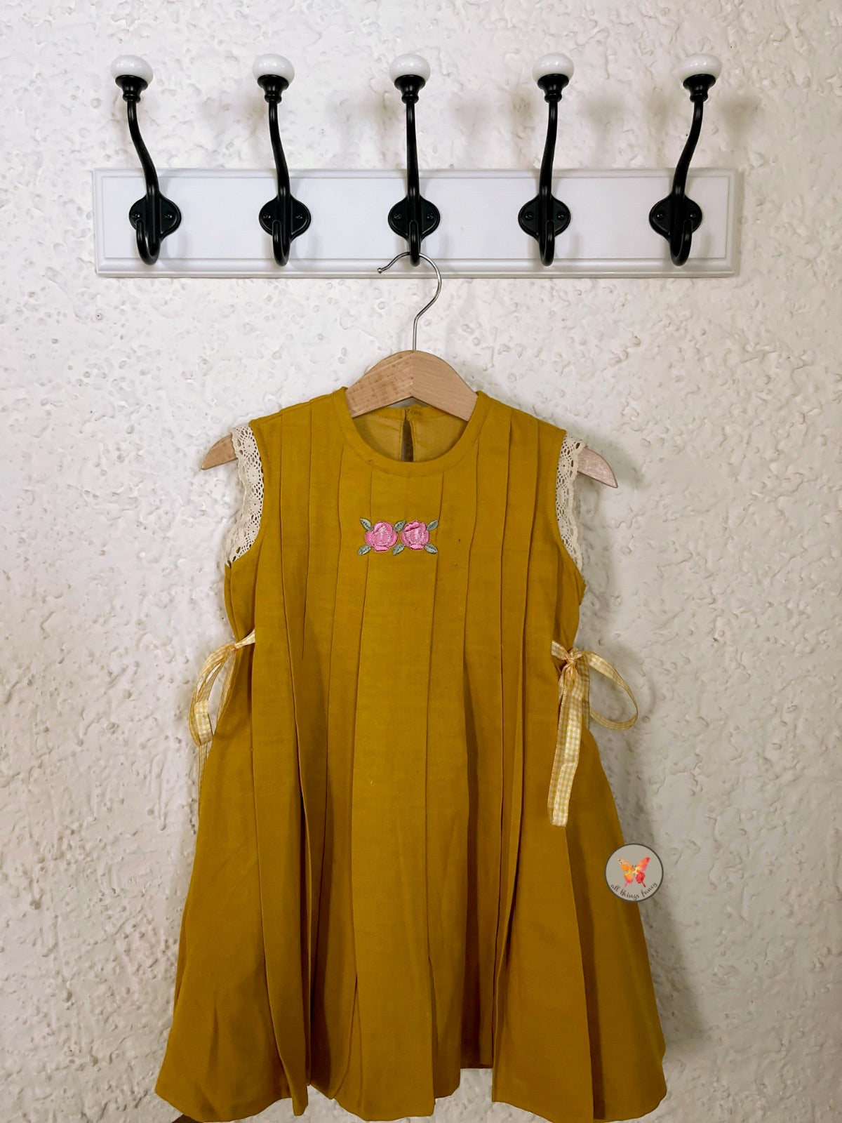 Box pleat tunic-Mustard