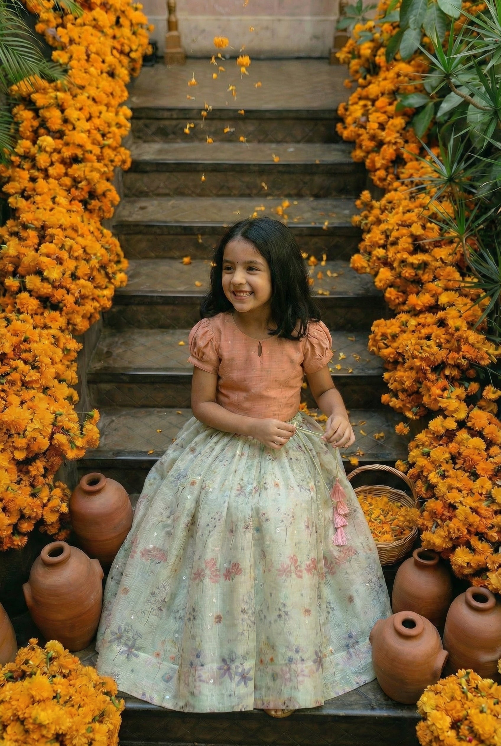 Chamak Tara Lehenga- Chikoo