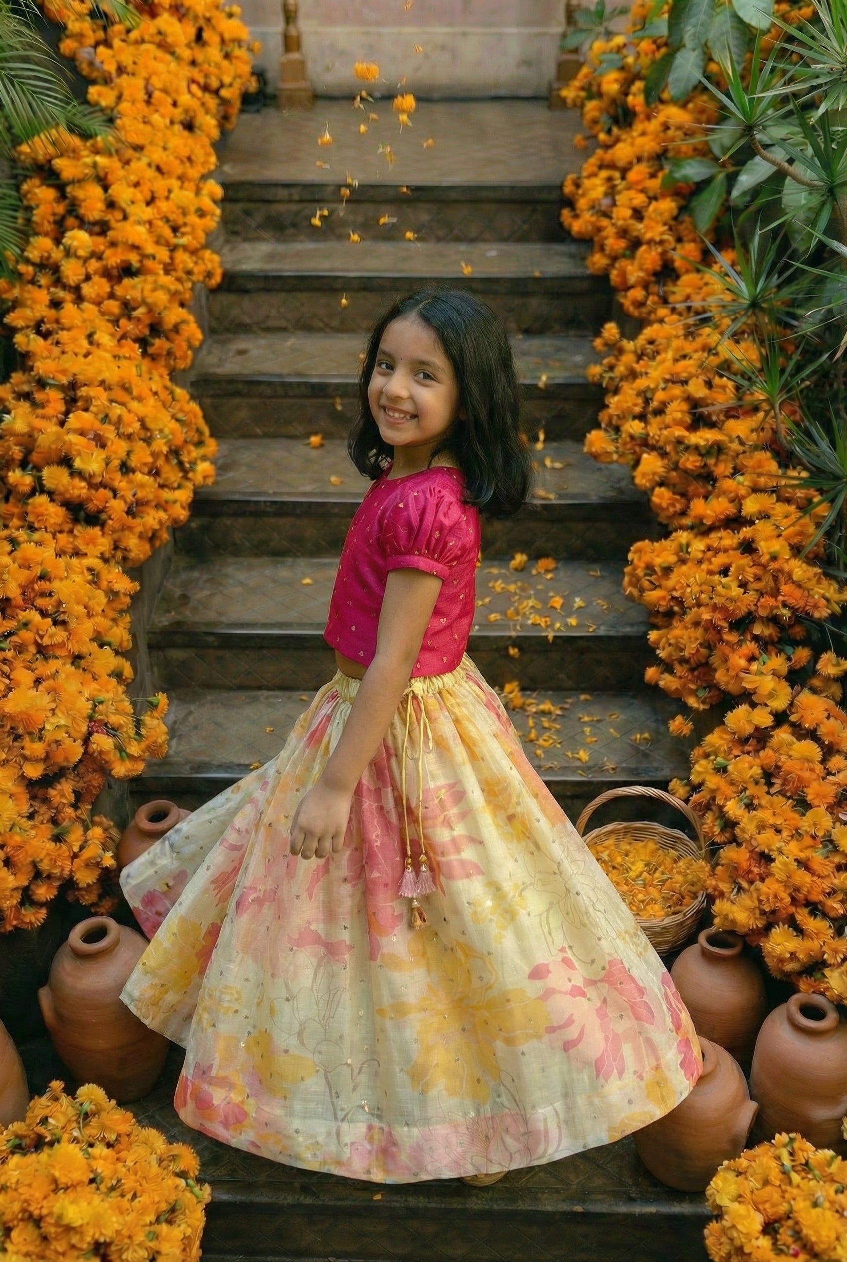 Chamak Tara Lehenga-Gehra Gulab
