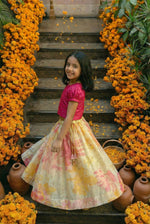 Load image into Gallery viewer, Chamak Tara Lehenga-Gehra Gulab
