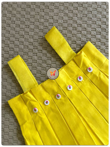 Pleated Slip Dress - Yellow
