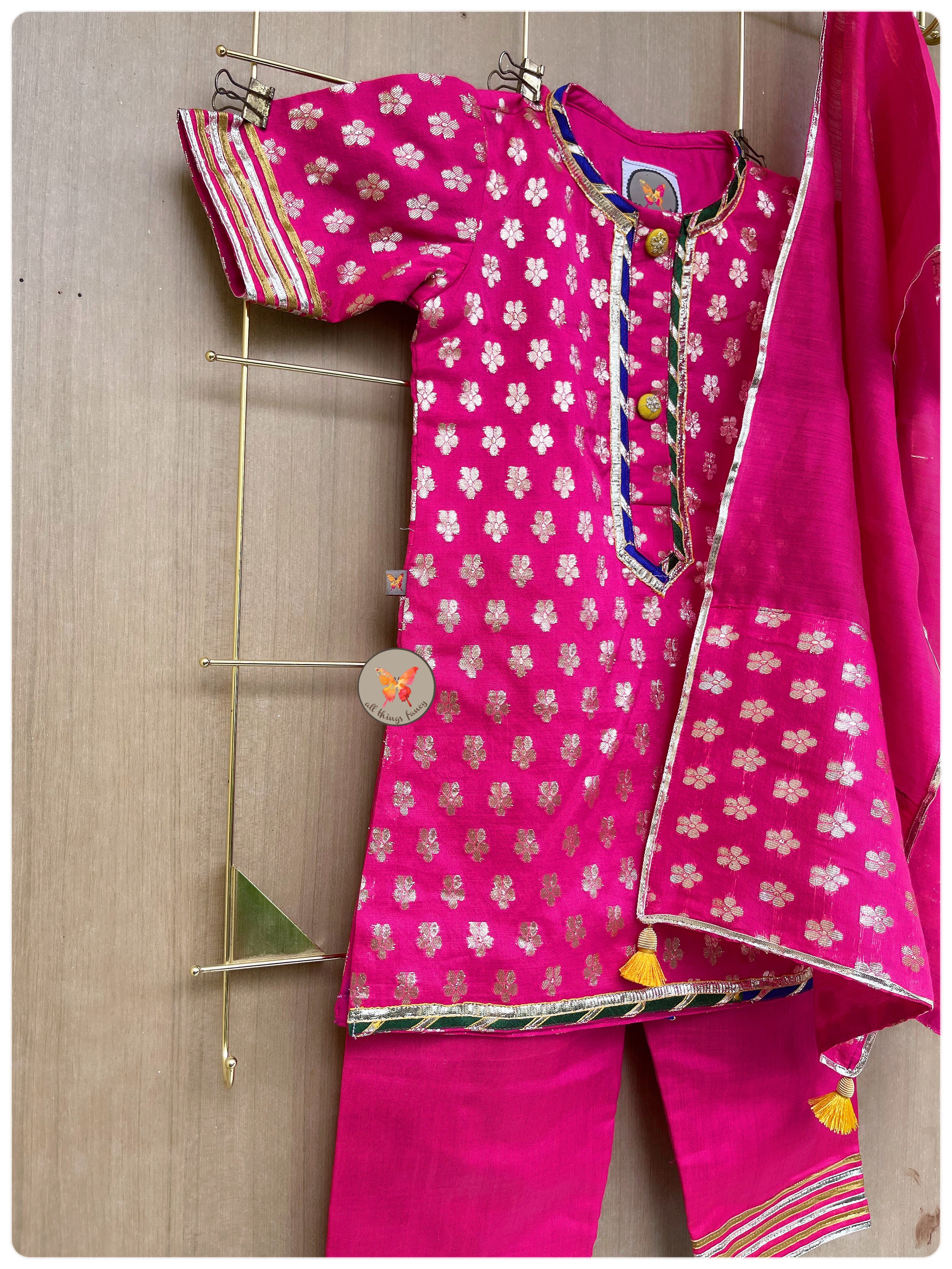 The Classic Indian Suit- Rani Pink