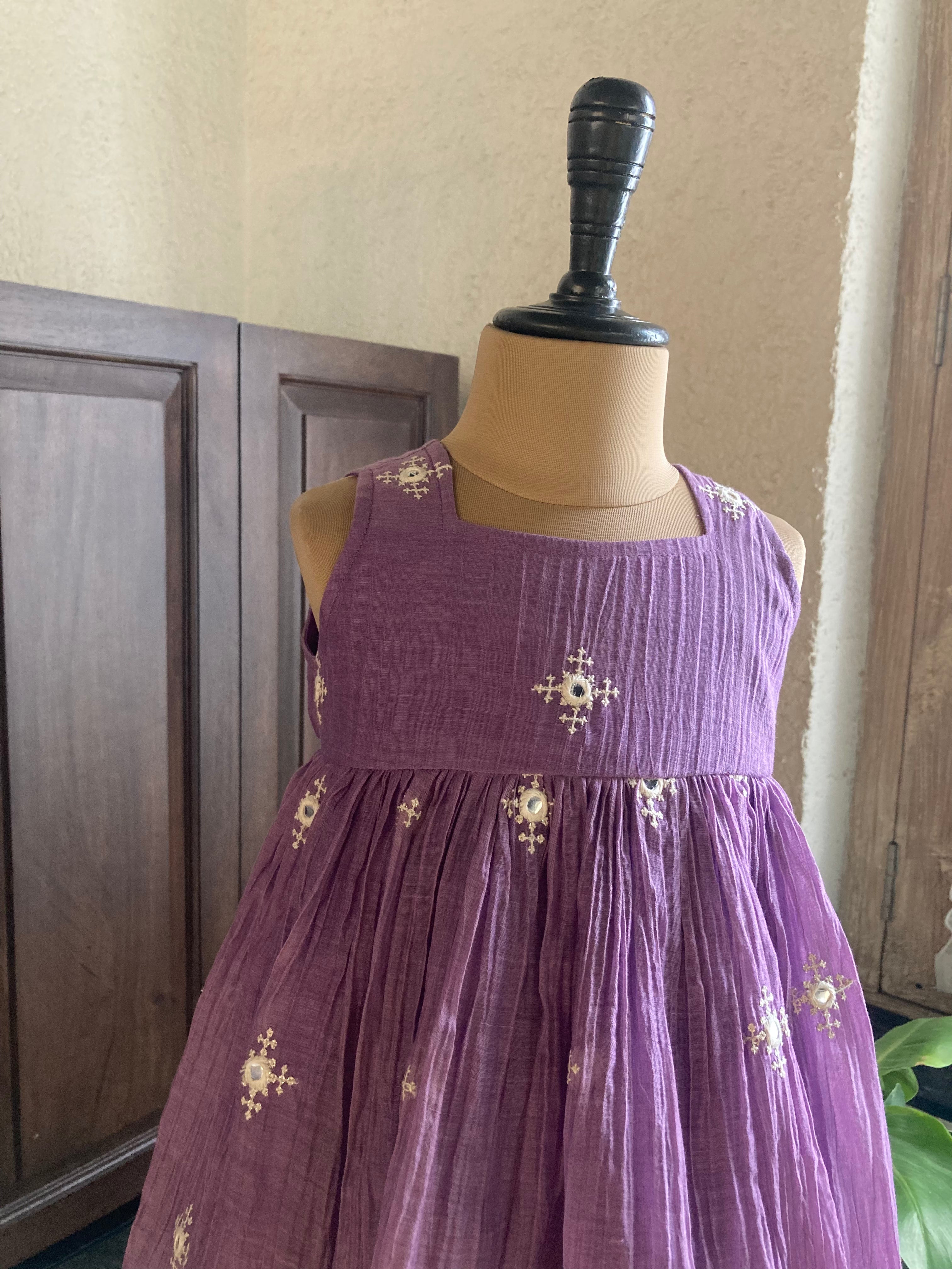 Mirrored Sharara Set- Lavender