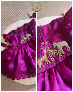 Deep berry purple Jungle Themed Dress