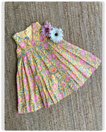 Load image into Gallery viewer, Angrakha Floral Frock- Yellow
