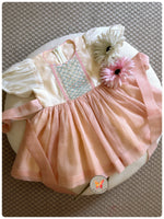 Load image into Gallery viewer, The Pink &amp; Ivory Handsmocked Dress
