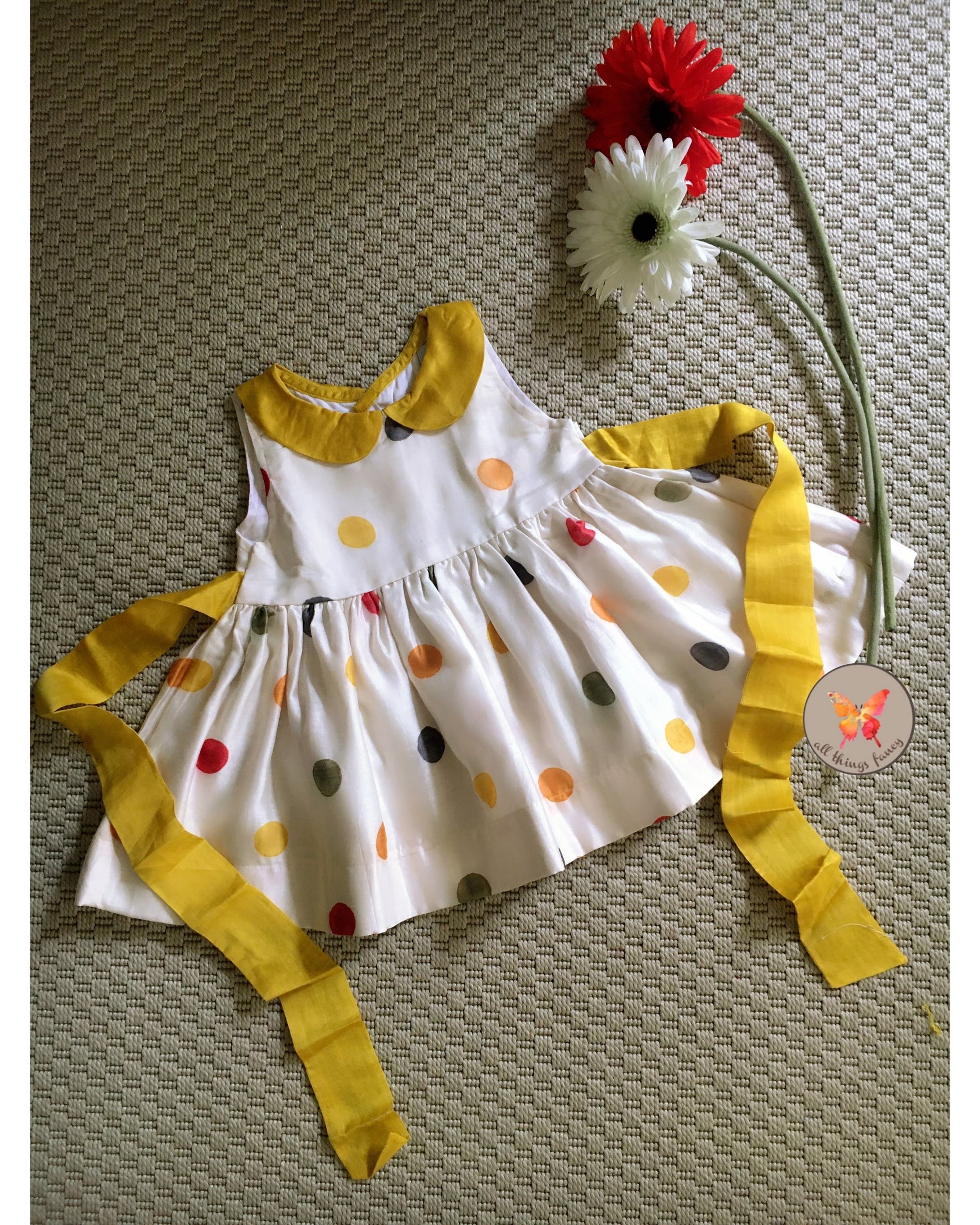 Pan Collar Polka Frock