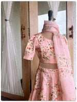 Load image into Gallery viewer, Festive Floral lehenga Set- Blush
