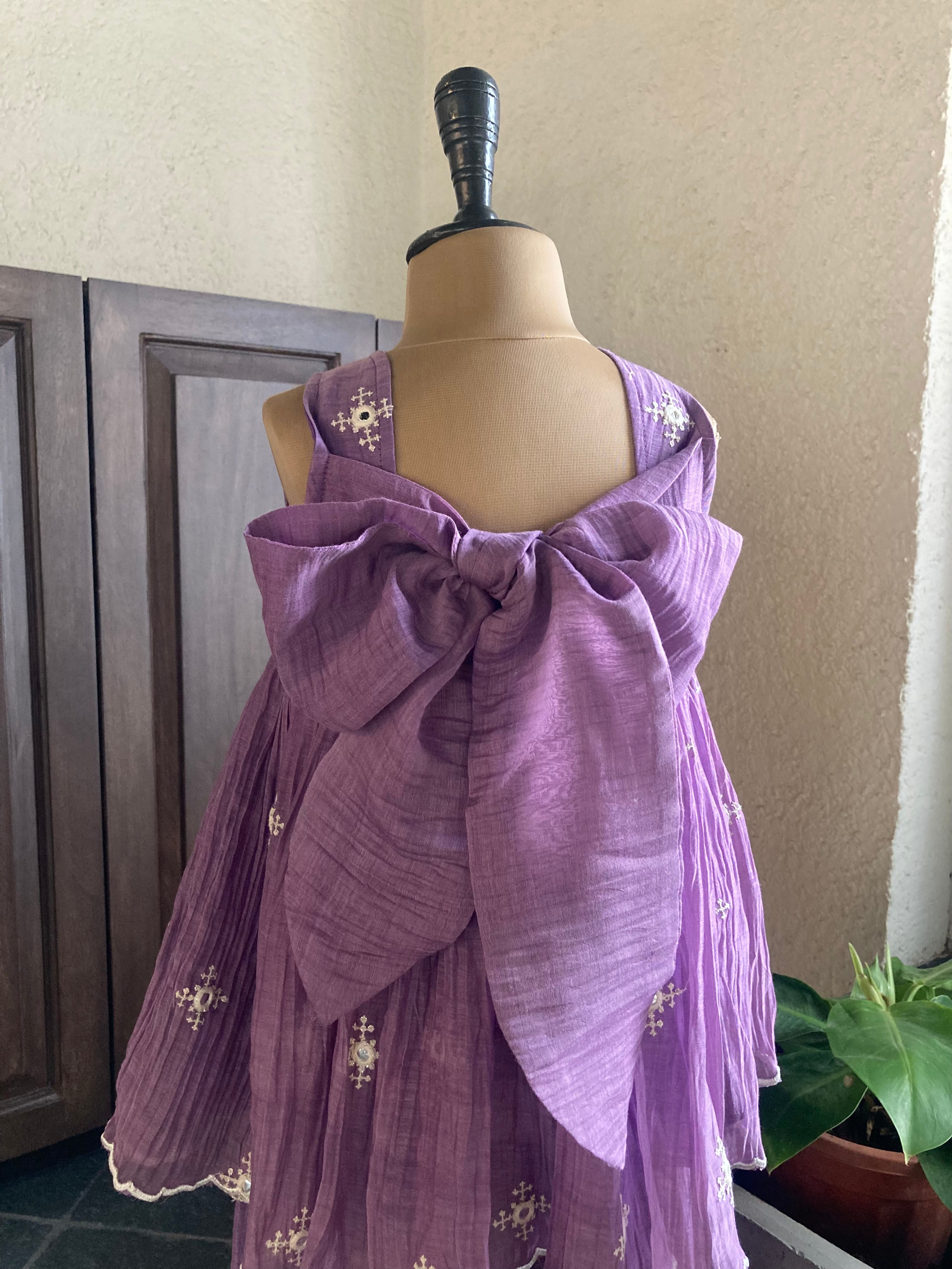 Mirrored Sharara Set- Lavender
