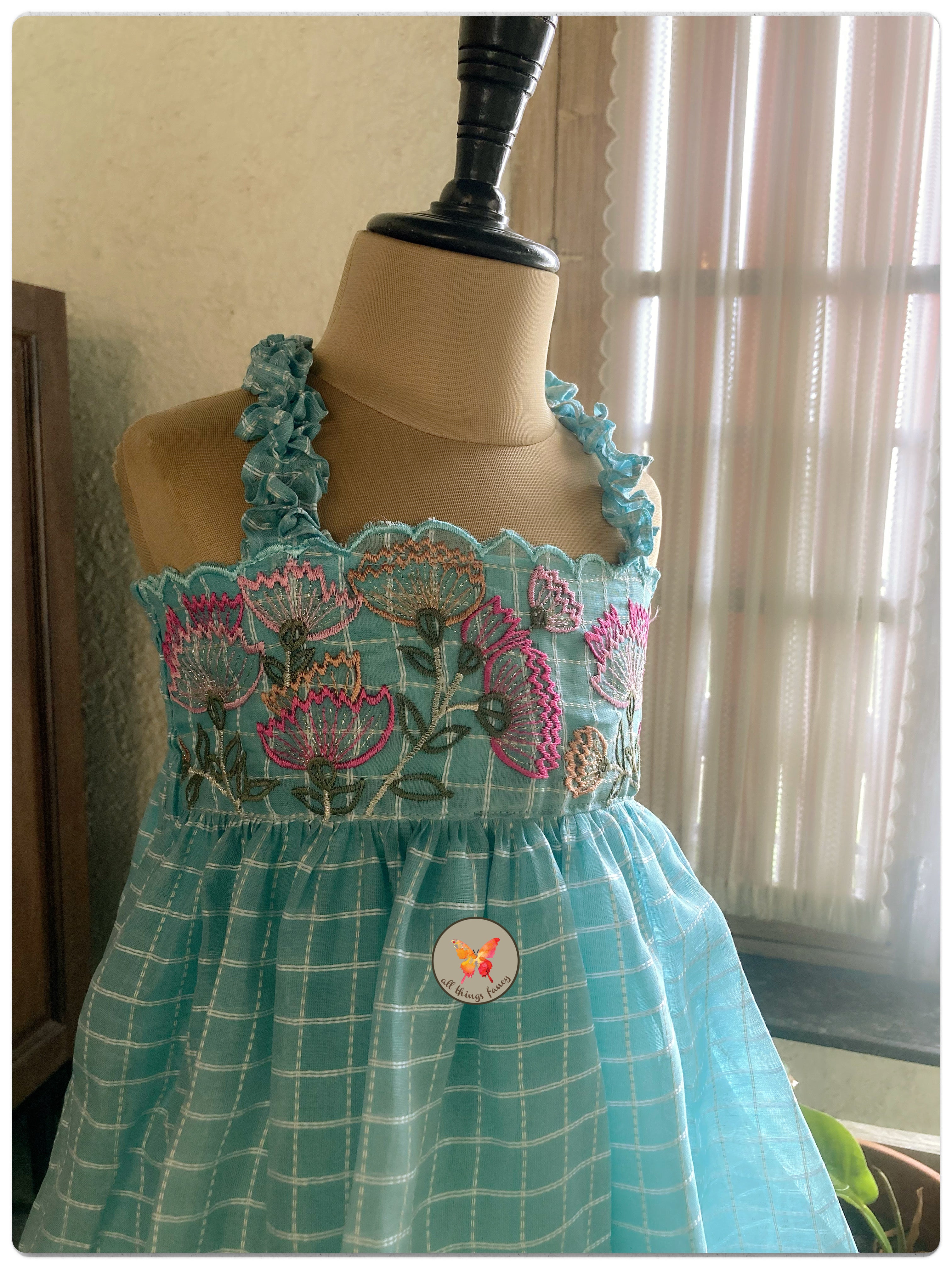 Carnations cord set- Blue