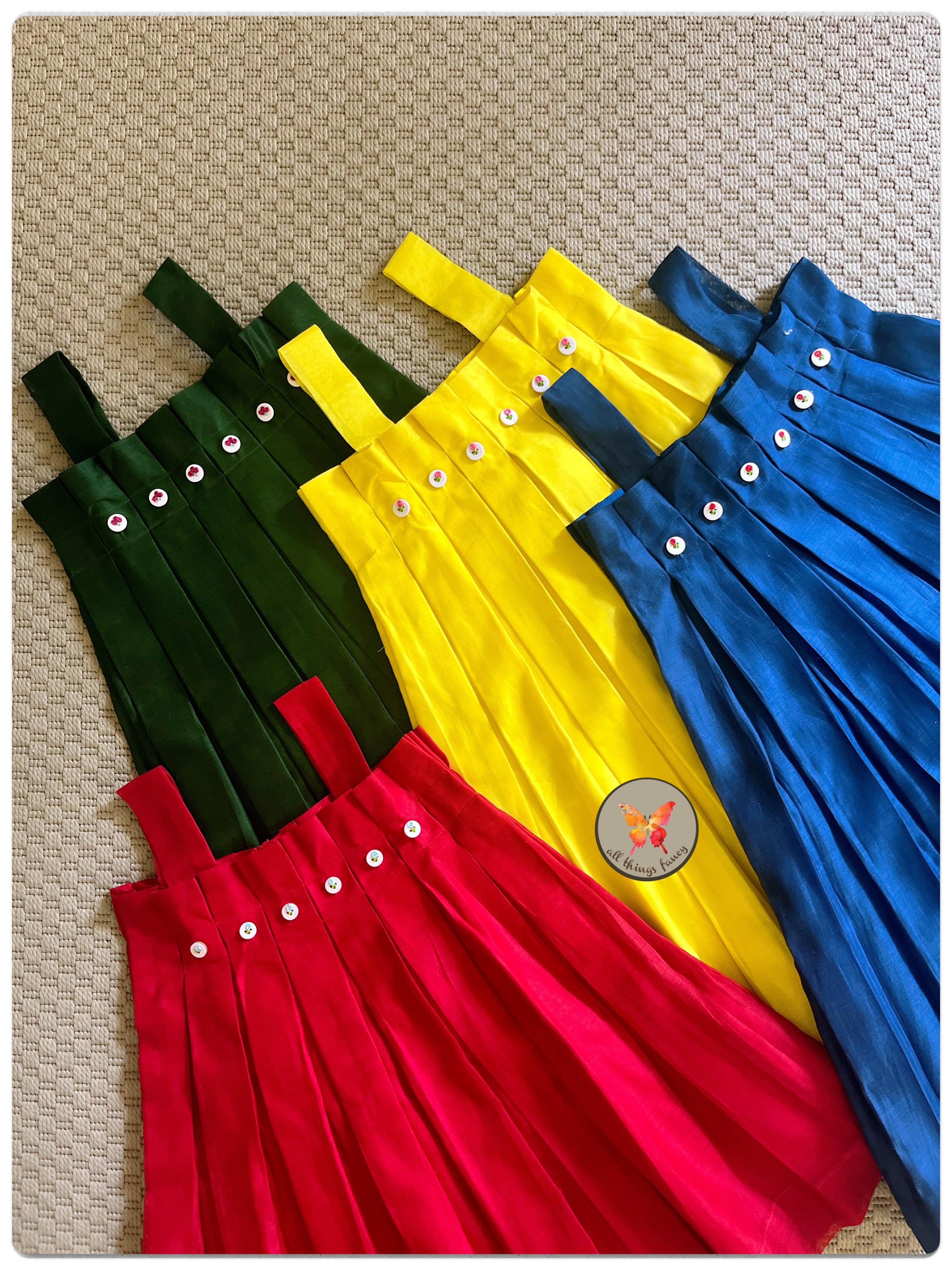 Pleated Slip Dress - Green
