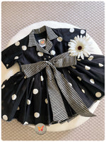Load image into Gallery viewer, Polkas &amp; Stripes Blazer dress - Black
