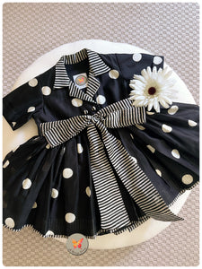 Polkas & Stripes Blazer dress - Black
