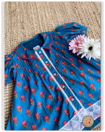 Load image into Gallery viewer, Midnight Blue Floral Shirt Dress
