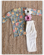 Load image into Gallery viewer, Handblock Kurta set- Teal
