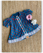 Load image into Gallery viewer, Midnight Blue Floral Shirt Dress
