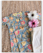 Load image into Gallery viewer, Handblock Kurta set- Teal
