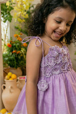 Load image into Gallery viewer, 3d Flower Gharara- Lavender
