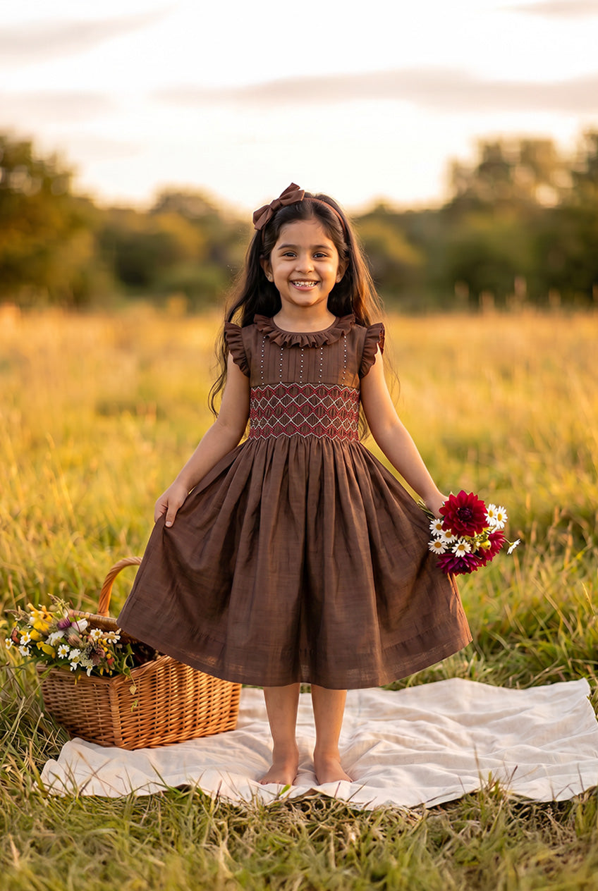 Choco Handsmocked dress