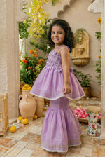 Load image into Gallery viewer, 3d Flower Gharara- Lavender
