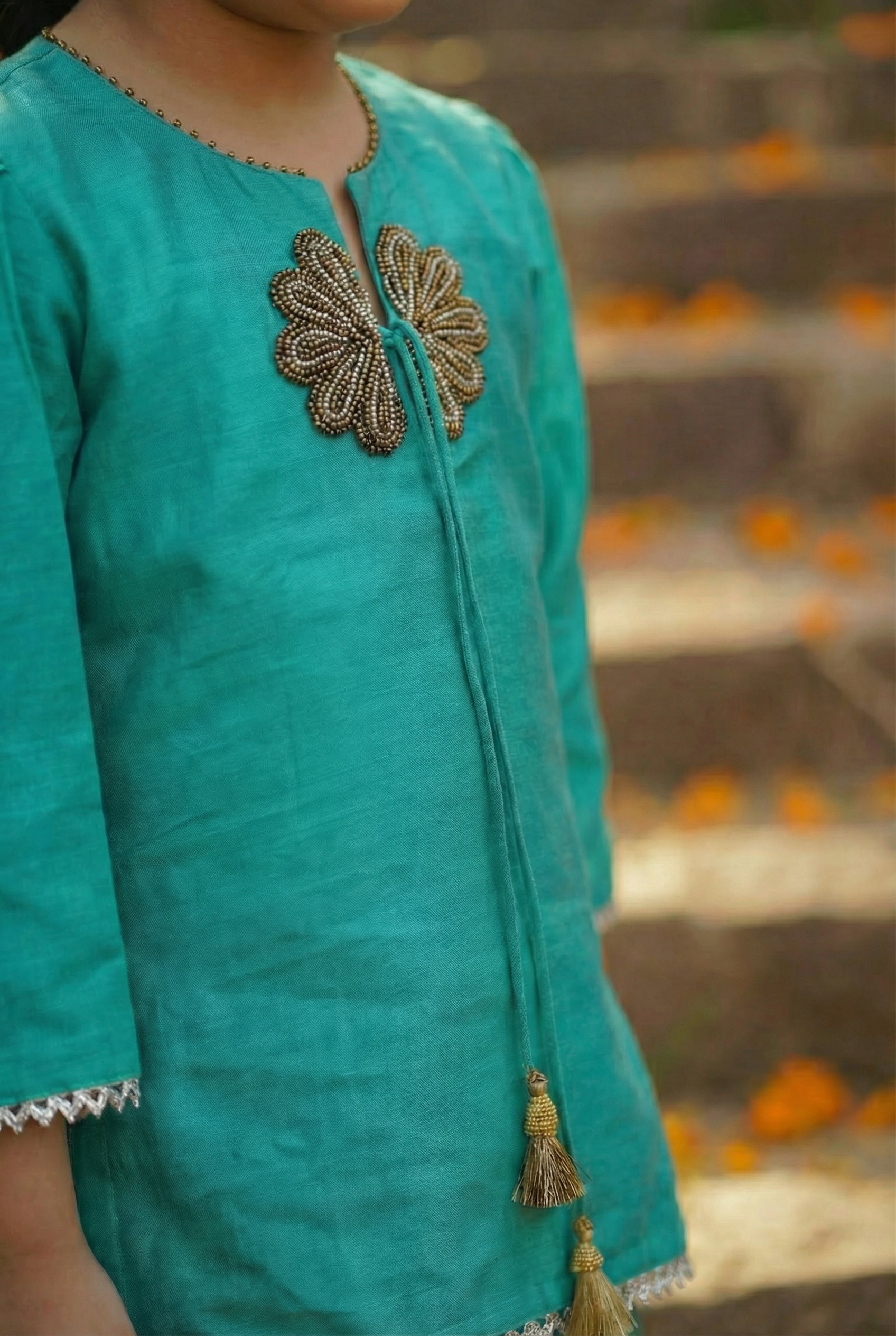 Sunehera Phool Sharara Set-Firoza