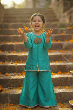 Load image into Gallery viewer, Sunehera Phool Sharara Set-Firoza
