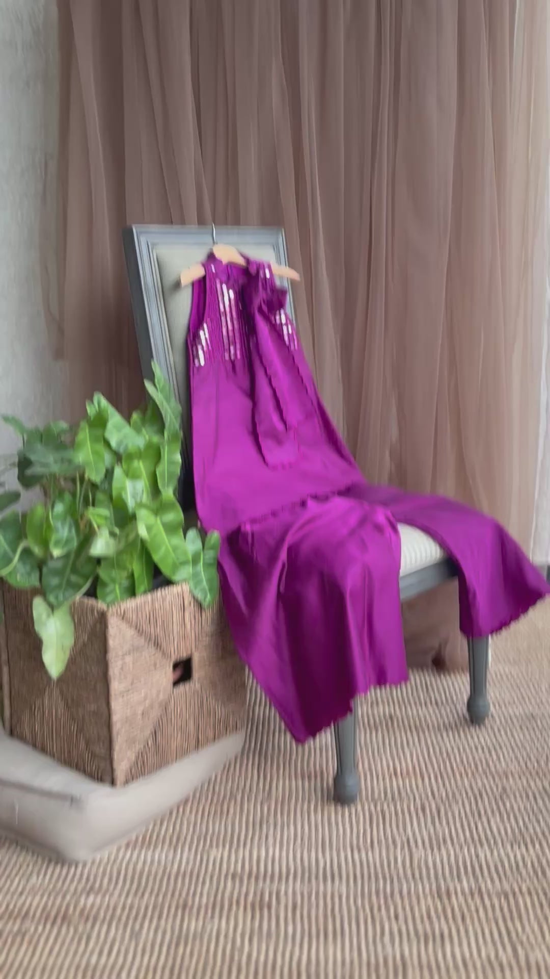 Sheeshe wala Sharara set- Baingani