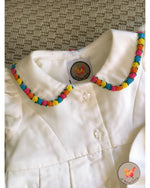 Load image into Gallery viewer, Ivory Rosette Shirt Dress
